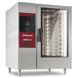 Four mixte professionnel gaz, 10 x GN 1/1, commandes digitales, nettoyage automatique Diamond SDG/10S