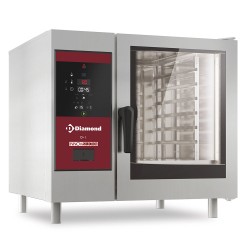 Four mixte professionnel gaz, 6 x GN 1/1, commandes digitales, nettoyage automatique Diamond SDG/06S