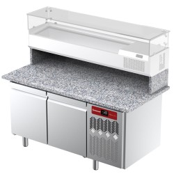 Table réfrigérée à pizza, 2 portes Diamond TPP-165/M1