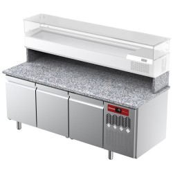 Table réfrigérée à pizza, 3 portes Diamond TPP-205/M3