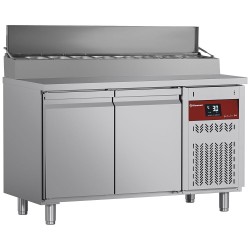 Saladette réfrigérée, 2 portes, 7 x GN 1/4, 0 / +8 °C et +4 / +10 °C Diamond DTS-4/P9H2