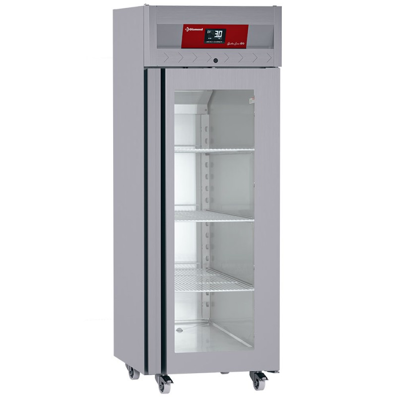 Armoire réfrigérée vitrée, 1 porte, 700 L Diamond ID70/R9H-G