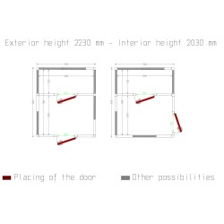 Chambre froide, 3030 x 3560 x 2430 mm Diamond C2210/XBF-COMBI