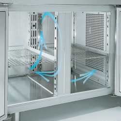 Table réfrigérée à pizza, 1 porte, 7 tiroirs Diamond TPC-165/M2
