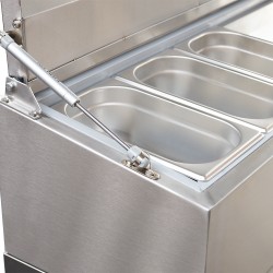 Saladette réfrigérée, 2 portes, 7 x GN 1/4, 0 / +8 °C et +4 / +10 °C Diamond DTS-4/P9H2
