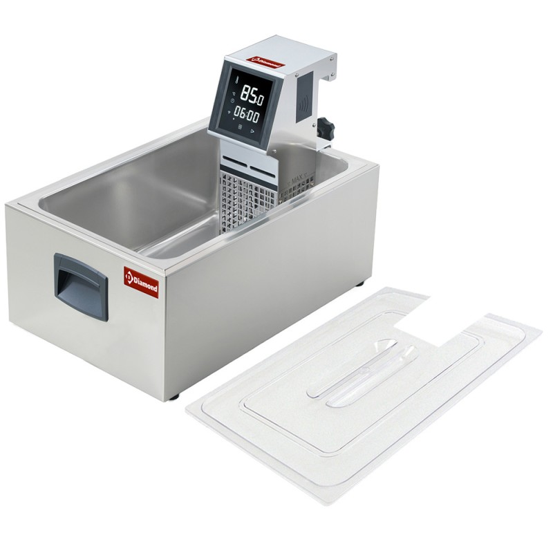 Ensemble cuiseur sous vide à basse température professionnel 57,5L, 165x203x377 mm + cuve GN 1/1 27L Diamond HOT-BLOC/XP_V1/1C