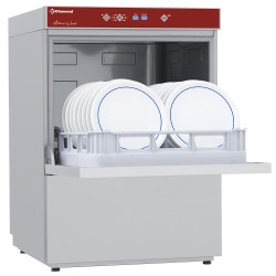 Ensemble lave-vaisselle pro, panier 50x50 cm, avec adoucisseur, pompe de vidange + soubassement fermé Diamond DFS7/6-AC_BD/F-PF