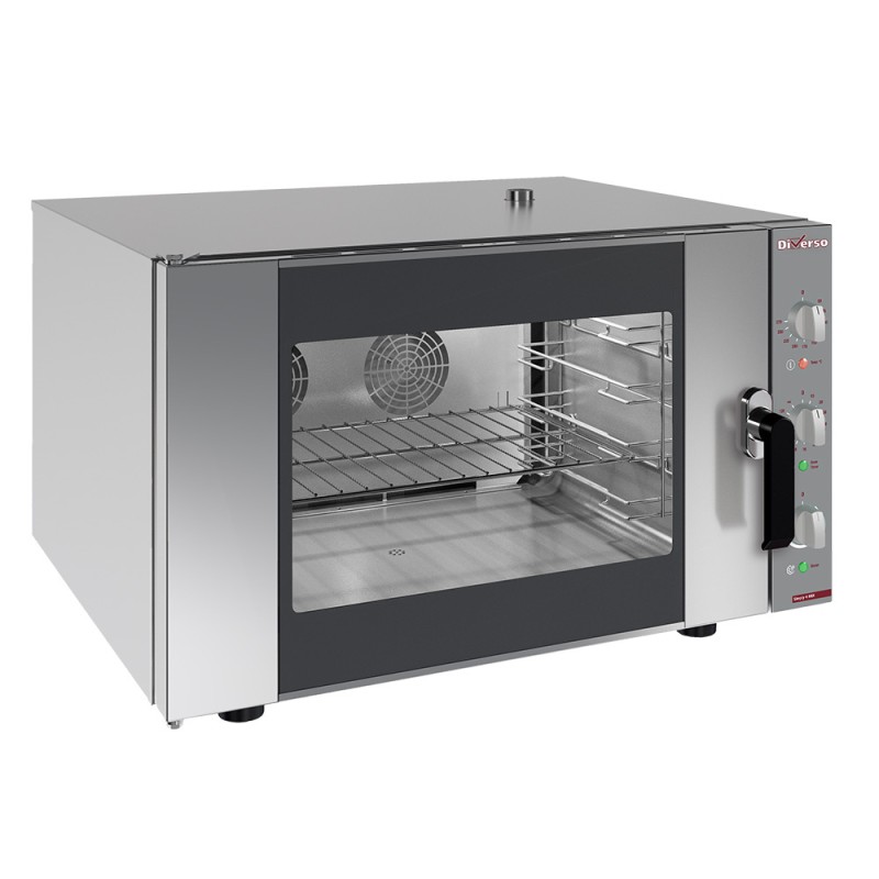 Four mixte professionnel électrique, 4 x GN 1/1, commandes mécaniques Diverso WR-FCV4-MC