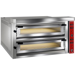 Four à pizza professionnel électrique, 2 chambres, 9 pizzas, Ø 350 mm Diamond LFD-18L-LX