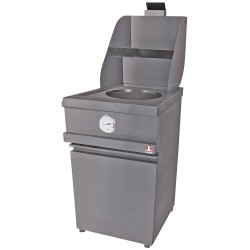 Friteuse à cuves rondes professionnelle gaz, 1 cuve, 13 L Diamond MECA-FRYER/1B