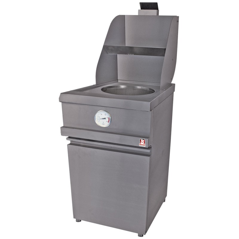Friteuse à cuves rondes professionnelle gaz, 1 cuve, 13 L Diamond MECA-FRYER/1B