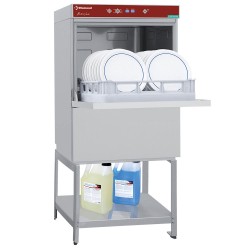 Ensemble lave-vaisselle professionnel, panier 50x50 cm, pompe de vidange + soubassement ouvert Diamond DFE8/6_BD/F-S