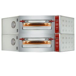 Four à pizza professionnel électrique, 2 chambres, 8 pizzas, Ø 350 mm Diamond CGD/2-DG