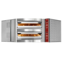 Four à pizza professionnel électrique, 2 chambres, 8 pizzas, Ø 350 mm Diamond CGD/2-DG--230/3-