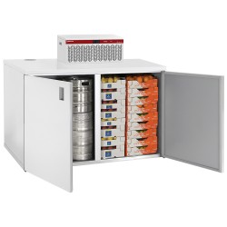 Ensemble mini chambre froide, 2 portes, 1800 L + groupe frigorifique Diamond RBB/4_4_URA/P3-R2