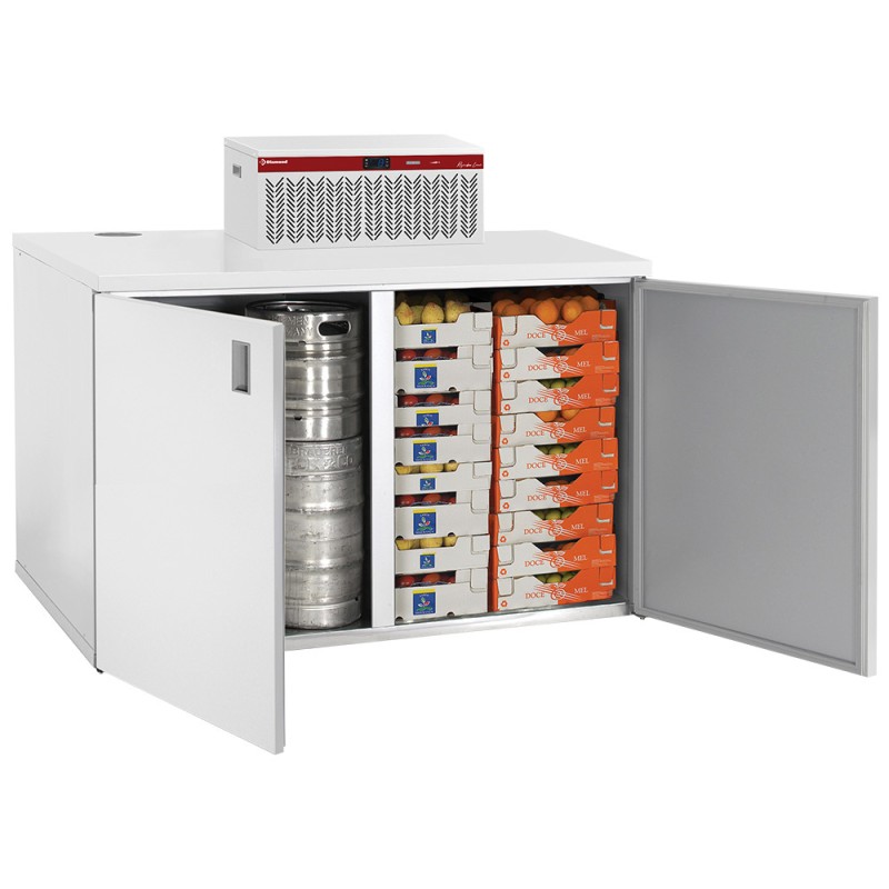 Ensemble mini chambre froide, 2 portes, 1800 L + groupe frigorifique Diamond RBB/4_4_URA/P3-R2