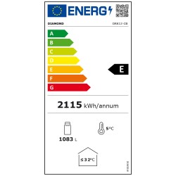 Vitrine à boissons, 2 portes, 1230 L, +1 / +9 °C Diamond DRK12-CB