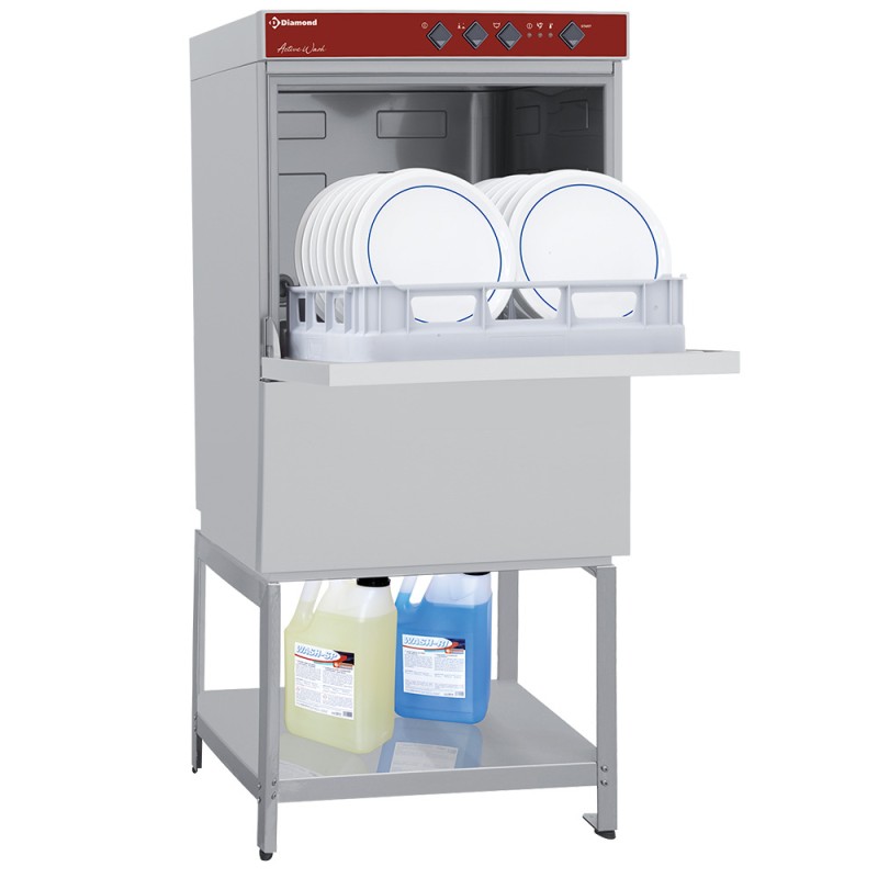 Ensemble lave-vaisselle professionnel, panier 50x50 cm + soubassement ouvert Diamond 051D/6M_BD/F-S