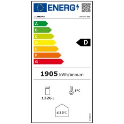 Vitrine à boissons, 3 portes, 1455 L, +1 / +9 °C Diamond DRP16-3W