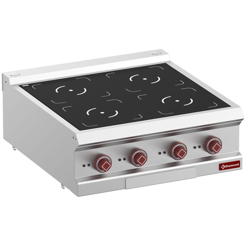 Cuisinière électrique à poser, 4 feux, 14 kW Diamond E7/4ID7T-N