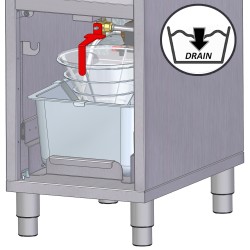 Friteuse professionnelle sur meuble électrique, 1 cuve Diamond FSM-16E/FL