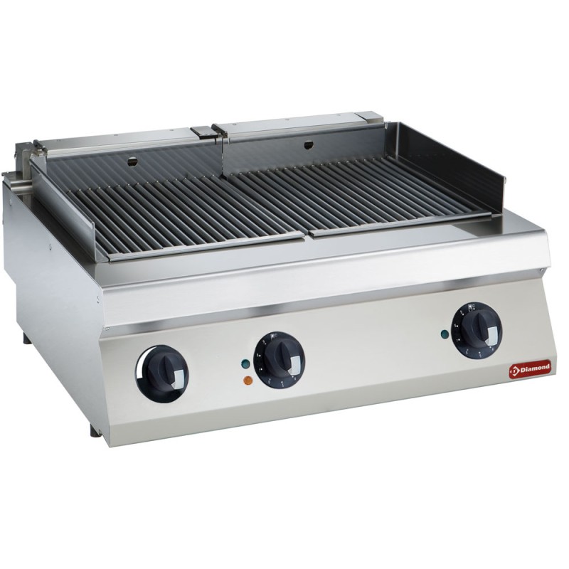 Grill professionnel électrique à poser, 7,5 kW Diamond E17/GPLP2-HP-230/3-