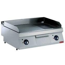 Plaque de cuisson professionnelle électrique à poser, plaque lisse et rainurée chromée, 9 kW Diamond E17/PMCD8T-230/3--N