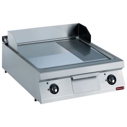 Plaque de cuisson professionnelle électrique à poser, plaque lisse et rainurée chromée, 15 kW Diamond E22/PMCD8T-230/3--N