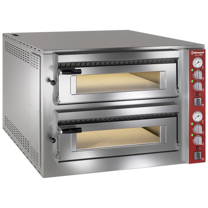 Four à pizza professionnel électrique, 2 chambres, 6 pizzas Diamond NRP/12