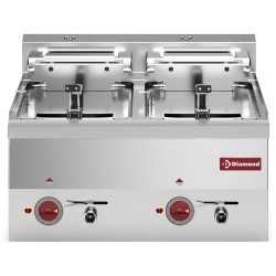 Friteuse professionnelle à poser électrique, 2 cuves Diamond E60/F20-6T-230/3-N
