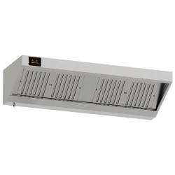 Hotte murale professionnelle, avec moteur, 2000 x 700 mm Diverso WR-K207-D73