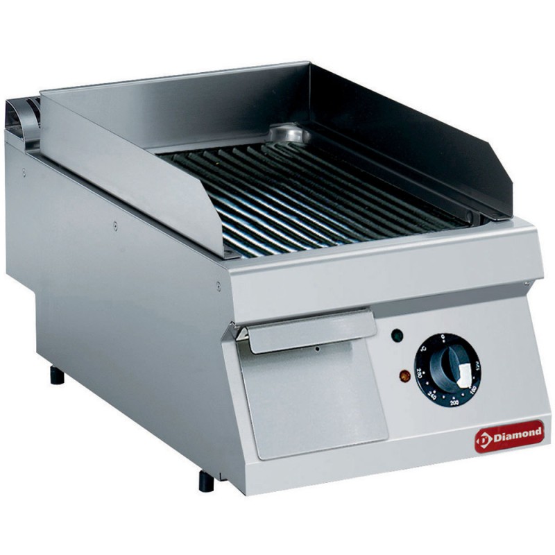 Plaque de cuisson professionnelle électrique à poser, plaque rainurée, 4,5 kW Diamond E17/PR4T-230/3--NE
