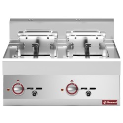 Friteuse professionnelle à poser électrique, 2 cuves Diamond E65/F20-7T-230V/3-N