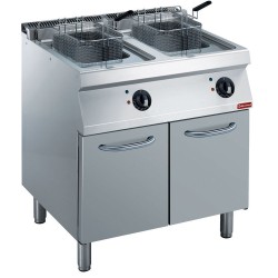 Friteuse professionnelle sur meuble électrique, 2 paniers Diamond E17/F28A8-230/3--N