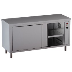 Table armoire chauffante, 2 portes, 1600 x 700 x 850/880 mm Diamond TE167-SA7