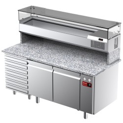 Saladette réfrigérée, 2 portes Diamond TPC-185/PL5