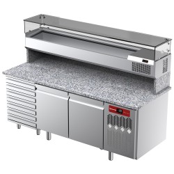 Saladette réfrigérée, 2 portes Diamond TPC-205/PL4