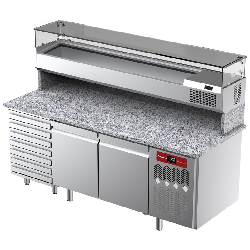 Saladette réfrigérée, 2 portes Diamond TPC-205/PL4