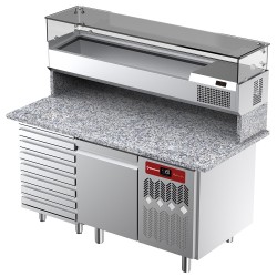 Saladette réfrigérée, 1 porte Diamond TPC-165/PL2