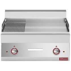 Plaque de cuisson professionnelle électrique à poser, plaque lisse et rainurée, 9 kW Diamond E65/PM7T-230V/3-N