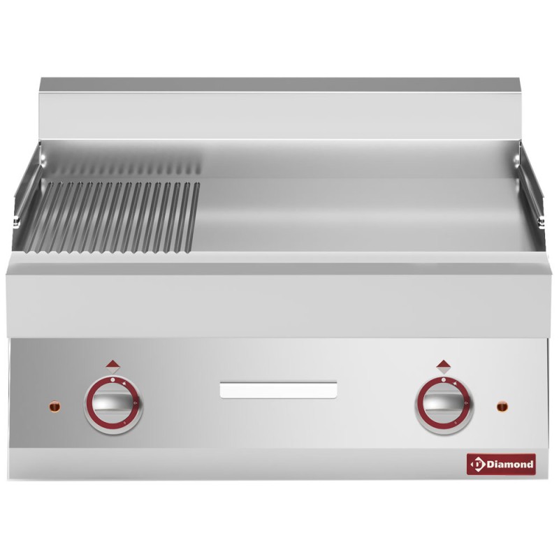 Plaque de cuisson professionnelle électrique à poser, plaque lisse et rainurée, 9 kW Diamond E65/PM7T-230V/3-N