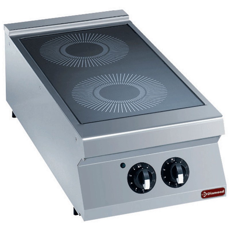 Cuisinière électrique à poser, 2 feux, 6,8 kW Diamond E22/2VC4T-230/3--N