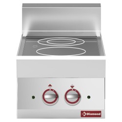 Cuisinière électrique à poser, 2 feux, 4,6 kW Diamond E65/2VC4T-230V/3-N