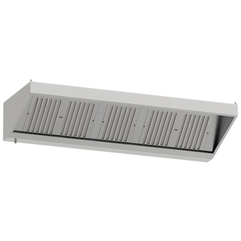 Hotte murale professionnelle, 2500 x 900 mm Diamond CSL2500-SS4