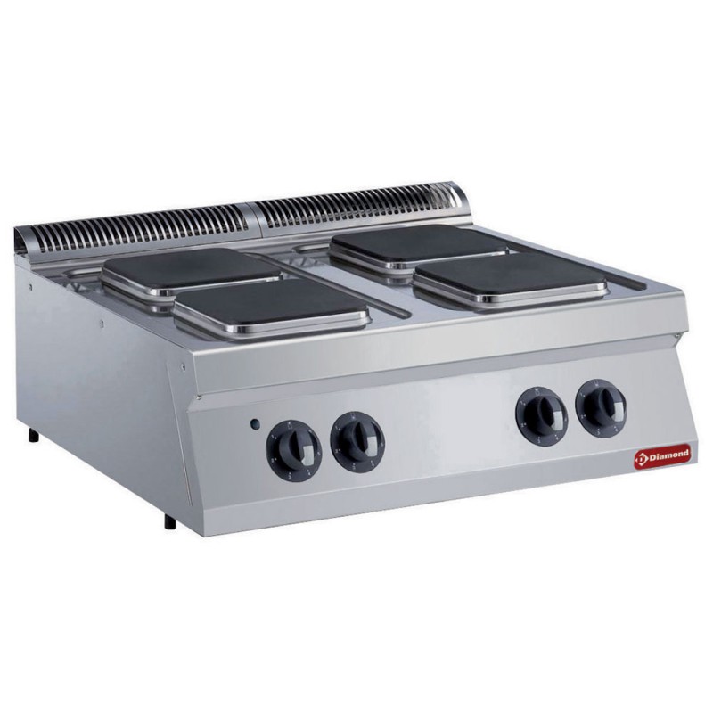 Cuisinière électrique à poser, 4 feux, 10,4 kW Diamond E17/4PQ8T-230/3--N