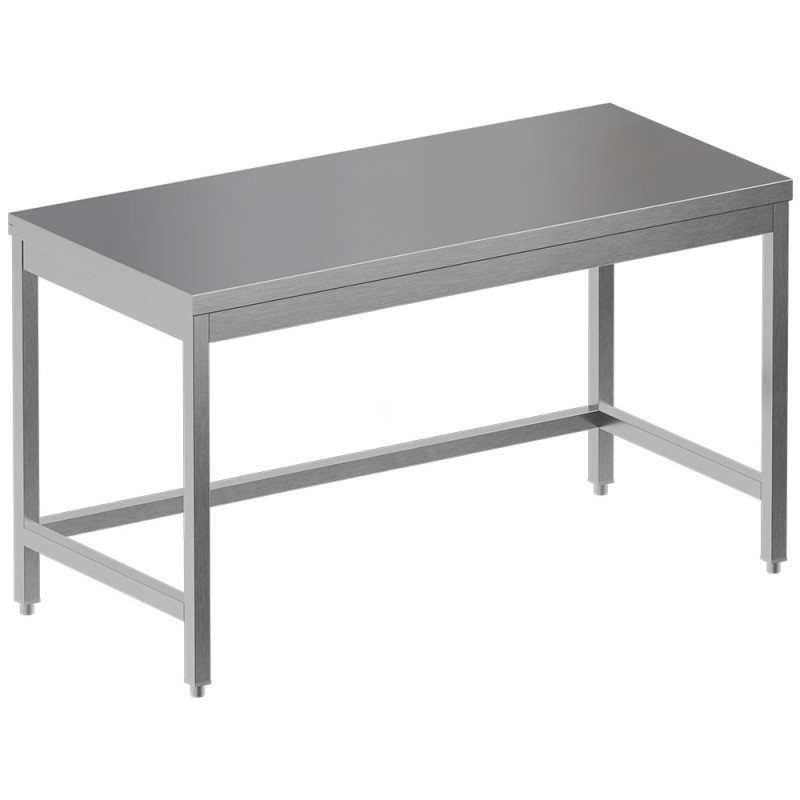 Table de travail inox, AISI 304, avec étagère basse, 1200 x 600 x 850/880 mm Diamond TL1260-SS5