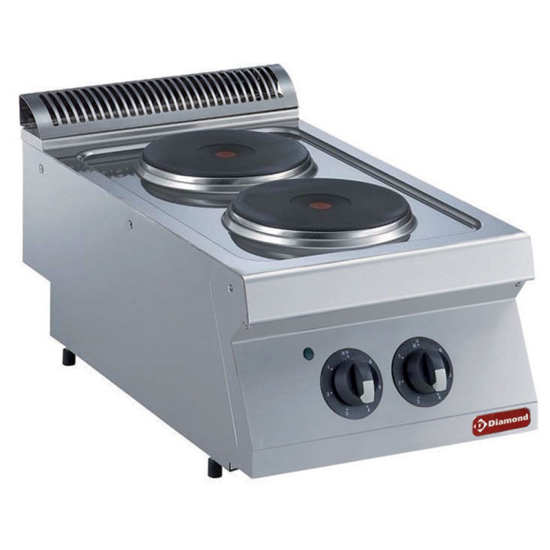 Cuisinière électrique à poser, 2 feux, 5,2 kW Diamond E17/2P4T-230/3--N