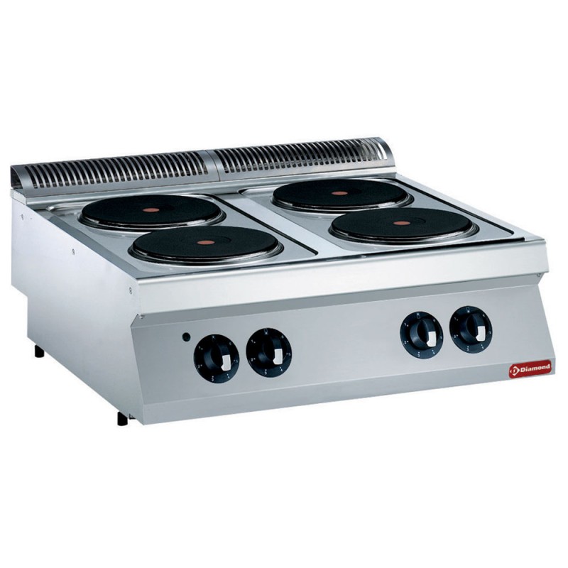 Cuisinière électrique à poser, 4 feux, 10,4 kW Diamond E17/4P8T-230/3--N