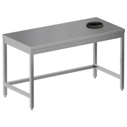 Table de débarrassage inox, AISI 304, 1400 x 700 x 850/880 mm Diamond TS1470-ST5