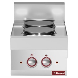 Cuisinière électrique à poser, 2 feux, 5,2 kW Diamond E65/2P4T-230V/3-N